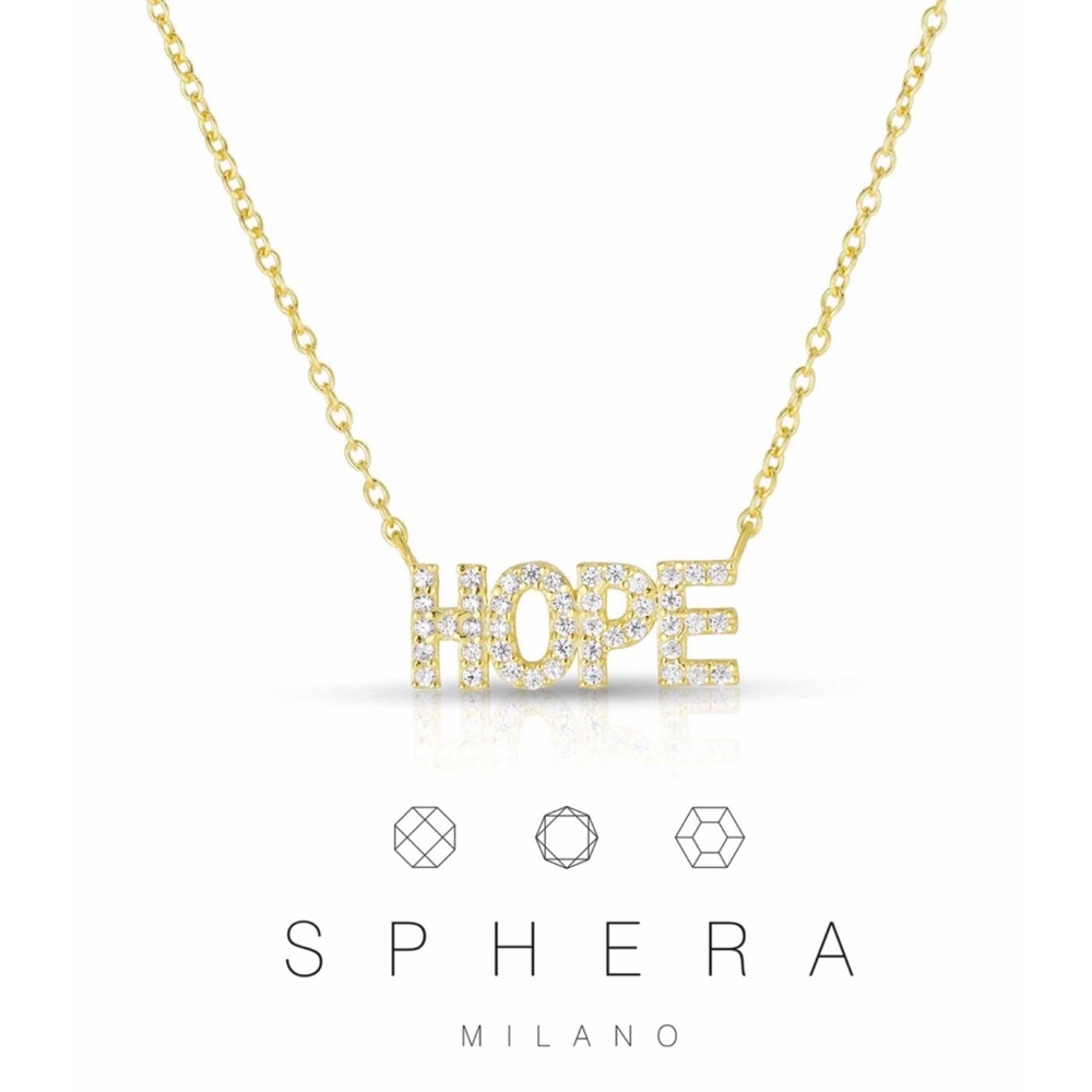 🆕SPHERA MILANO 14KT Yellow GOLD Plated CZ Pendant